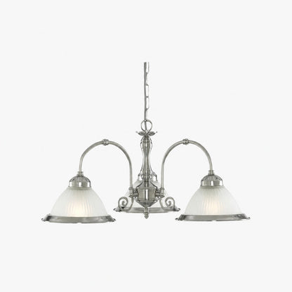 TF Vintora Pendelleuchte aus geripptem Glas – Elegante Metallumrandung für Küchen, Essbereiche und Flure