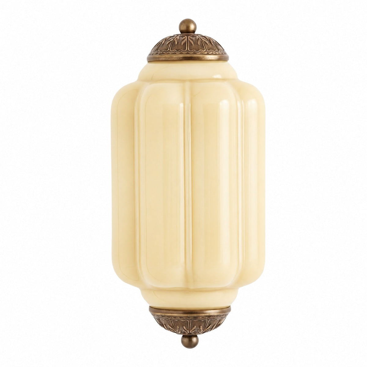 Eloise Messing-Wandleuchte – Elegante Vintage-Beleuchtung aus Milchglas