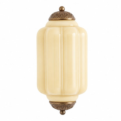Eloise Messing-Wandleuchte – Elegante Vintage-Beleuchtung aus Milchglas