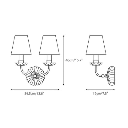Catina Clove Wandleuchte doppelt 