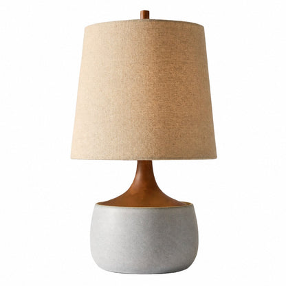 外观版权-Avero Contemporary Table Lamp - Textured Cement Design for Living Room and Office
