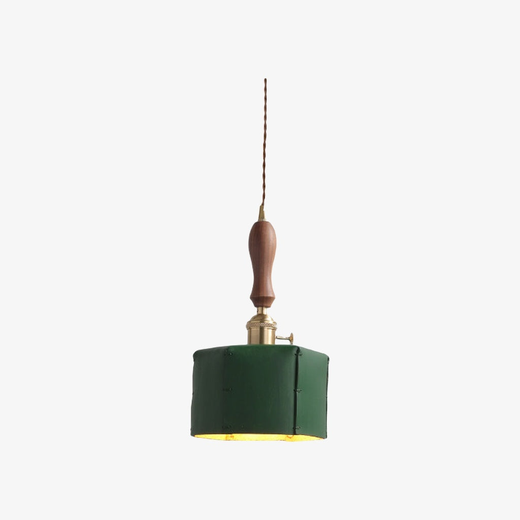 Modern Minimalist Leather Shade Pendant Light