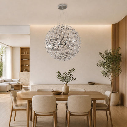Silver Spark Ball Pendant Light