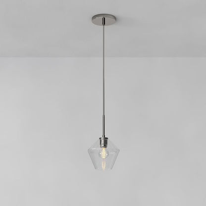Merin Transparent Glass Sculpture Geometric Chandelier
