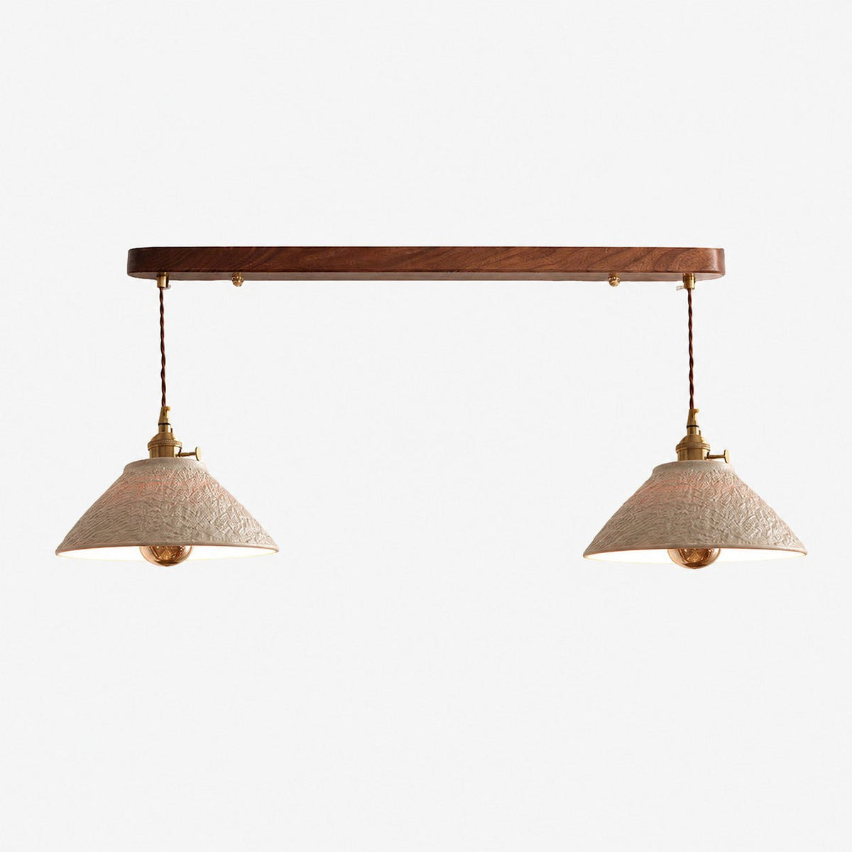 Textured Ceramic Copper Pendant Light