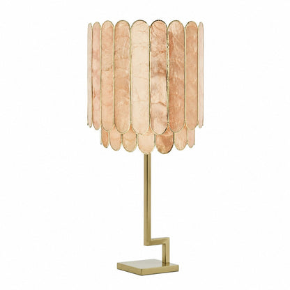 Lumica Capiz Facetten-Pendelleuchte – Elegantes natürliches Muscheldesign