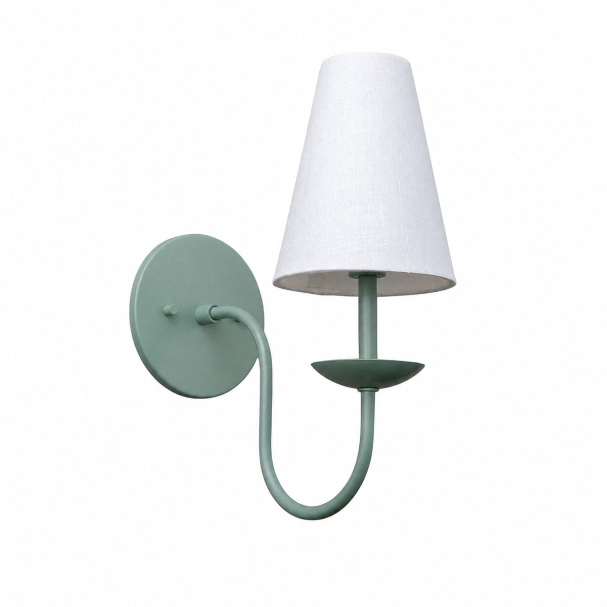 Curva Wandleuchte aus weißem Leinen aus Metall – Klassische Wandleuchte aus Messing für Schlafzimmer