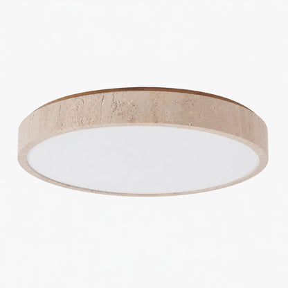 Ultra-thin Round Travertine Ceiling Lamp