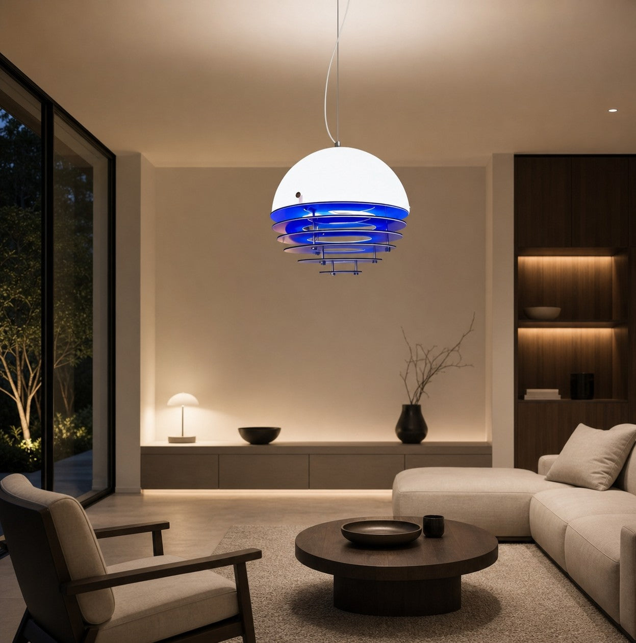 Afterglow Modern Layered Acrylic Sunset Pendant Light for Living Room and Bedroom