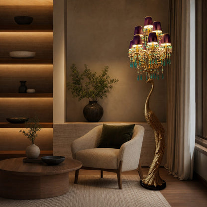 Perky Peacock Floor Lamp