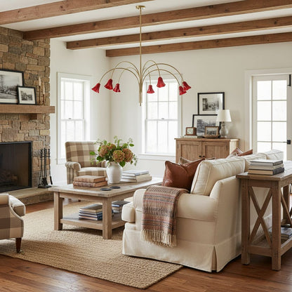 Bellina Sculptural Glass Lily Chandelier – Modern Romantic Pendant Light for High Ceilings