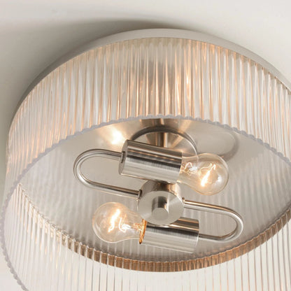 Klassische Vintage Glas Trommel Deckenleuchte für Schlafzimmer