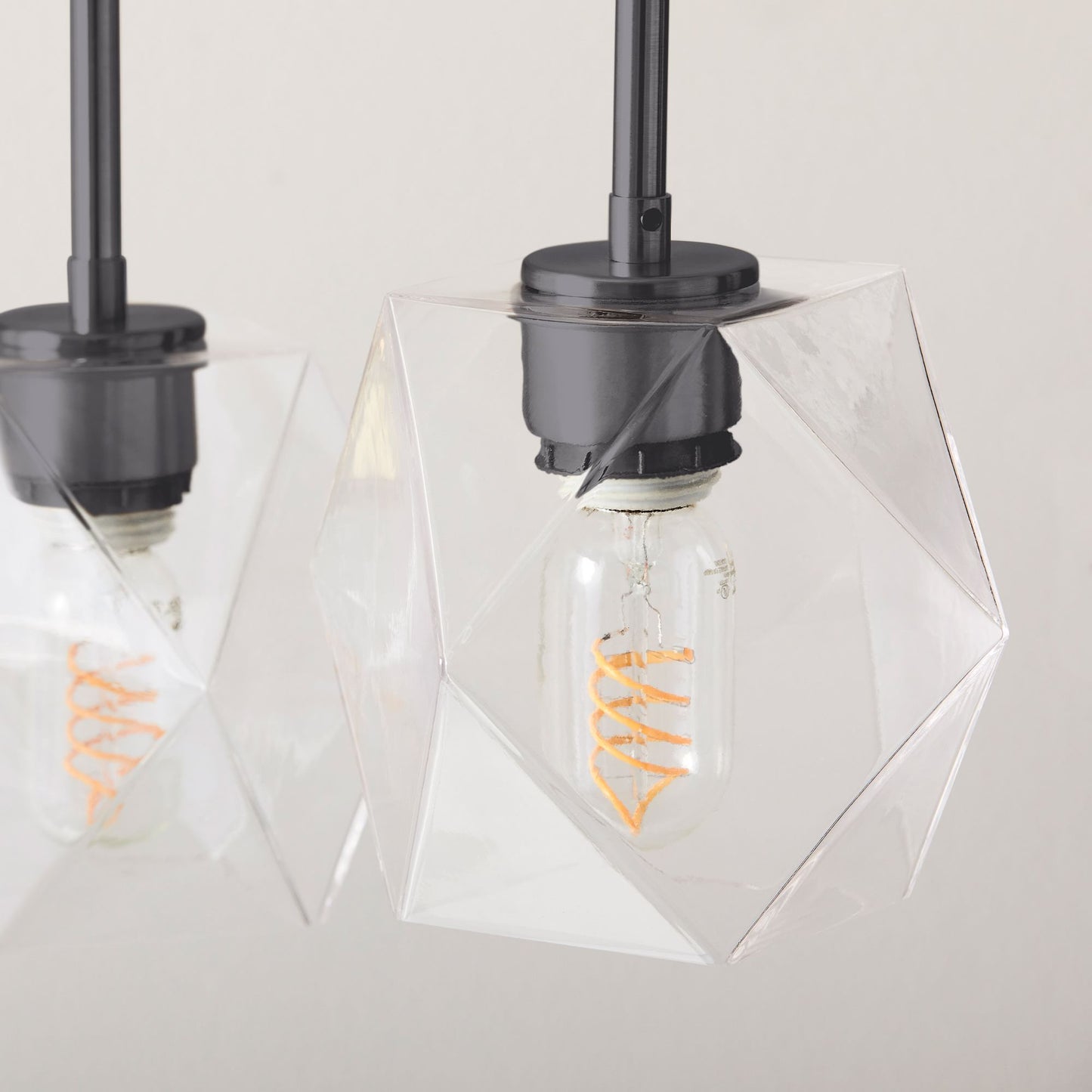 Talvior Luminous Geometric 7-Light Faceted Glass Chandelier