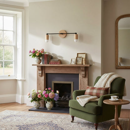 Mobilux Line Holz- und Schminktischleuchte – Böhmische Badezimmerbeleuchtung