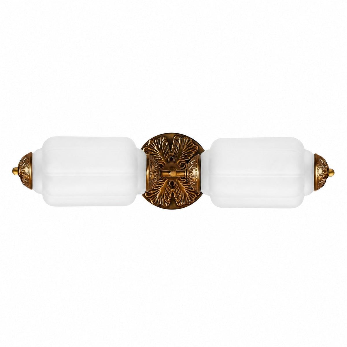 Eloise Messing-Wandleuchte – Elegante Vintage-Beleuchtung aus Milchglas