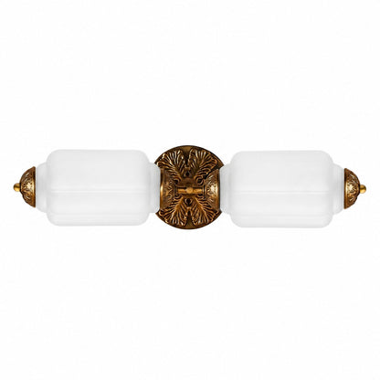 Eloise Messing-Wandleuchte – Elegante Vintage-Beleuchtung aus Milchglas