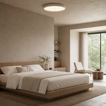 Zenthoris Travertine Ceiling Light Minimalist Flush Mount – Modern Ambient Hallway Lighting