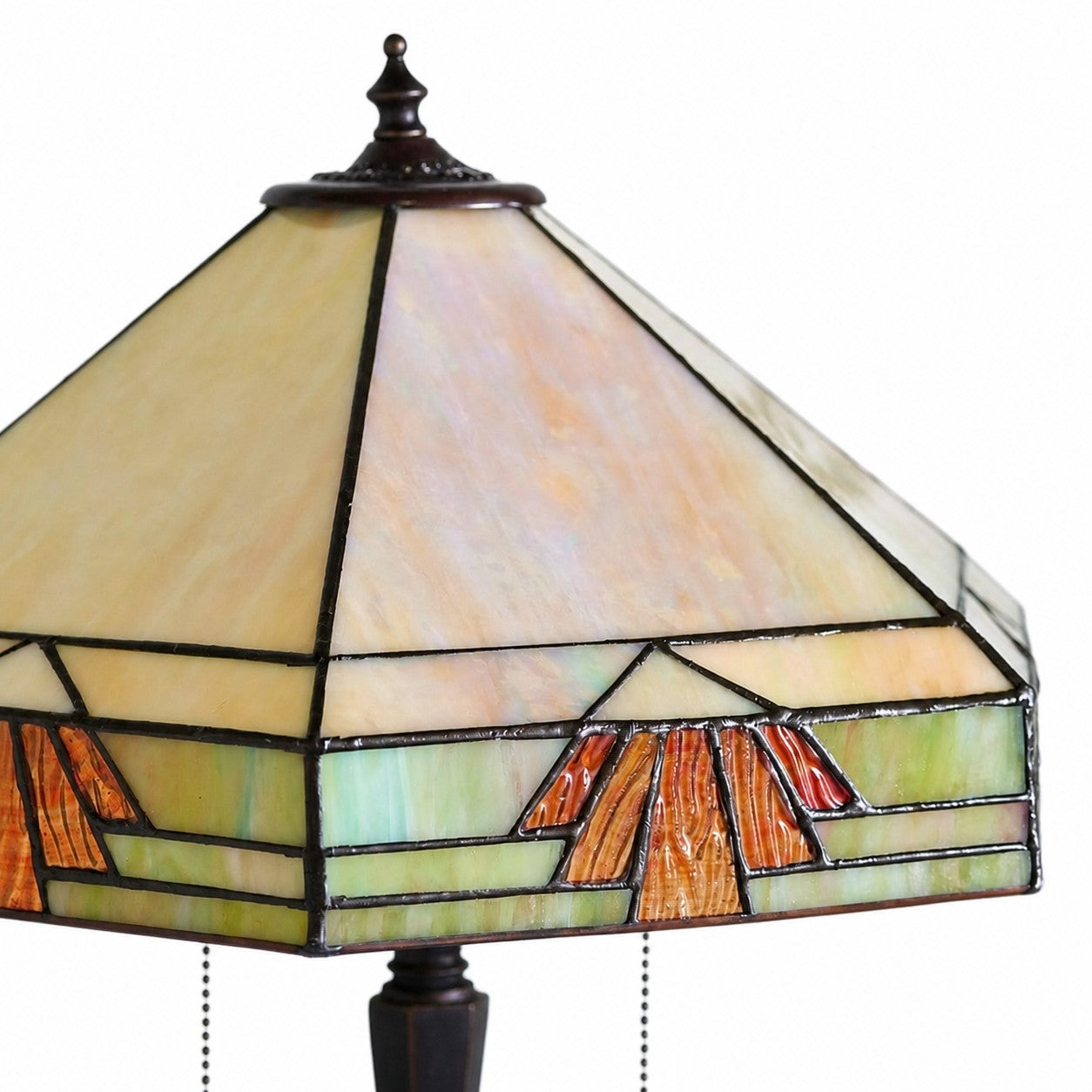 TF Nevada Geometrische Tischleuchte aus Buntglas – Tischlampe für Wohn- und Schlafzimmer