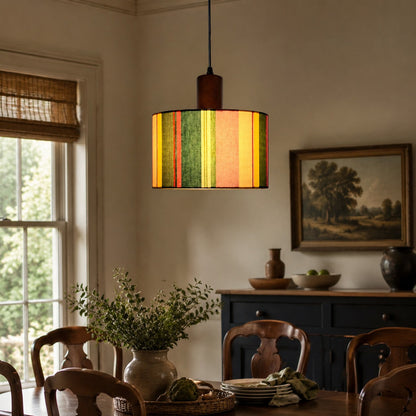 Fabric drum pendant light 29