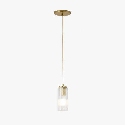 Rivora Pendelleuchte aus geriffeltem Glas – Moderner gerippter Schirm