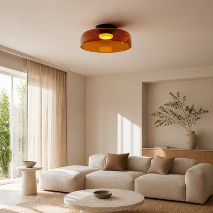 Celestial Modern Glass Ceiling Light – Nordic Design  Glass Disc Fixture for Bedroom and Dining
