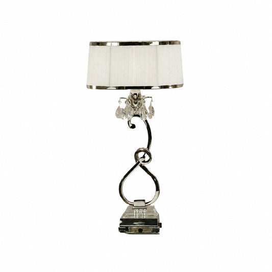 Talonis Decorative Crystal Table Lamp – Curved Metal Style for Home Interiors
