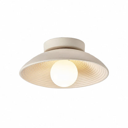 Ovalune Organic Textured Ceiling Light Sculptural Design Flush Mount - Modern Style for Living Room