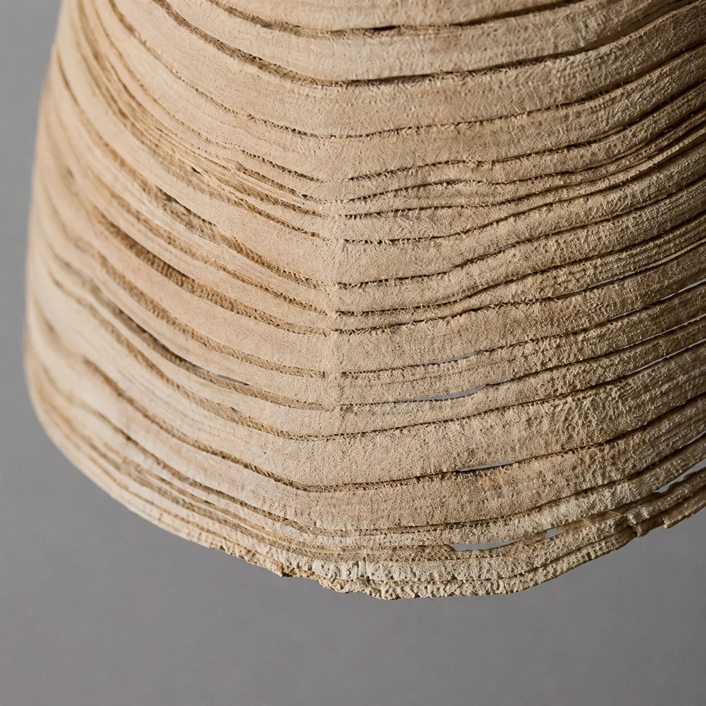 Wood grain pendant shade detail