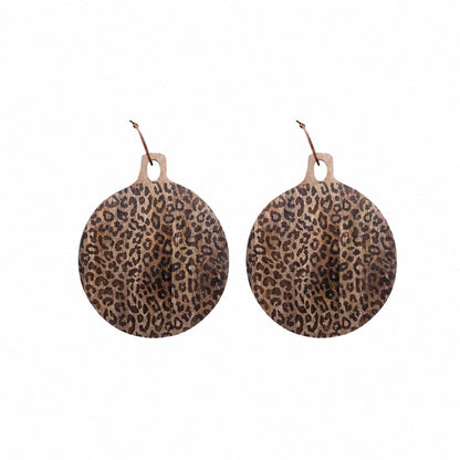 Lepwood Premium Leopard Print Sapele Wood Chopping Serving Board for Table Styling and Entertaining