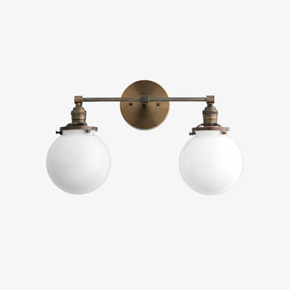 Lumio Globe Glass Globe Vanity Light - Modern Two Light Bathroom Sconce