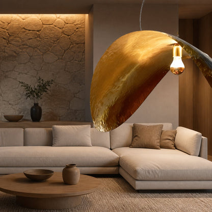 Hammered Brass Suspension Light
