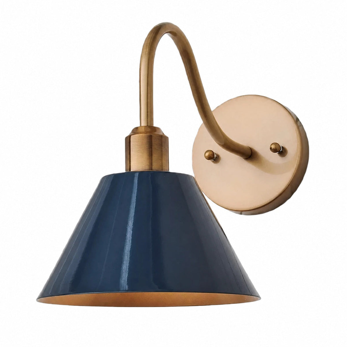 Narix Tapered Metal Wall Sconce - Clean Industrial Design in Contemporary Style for Bedroom and Lounge