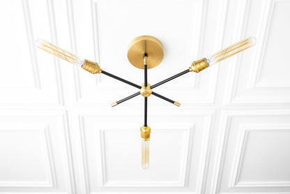 Mobilux Line Industrial Chandelier - Modern Ceiling Light Fixture for Home