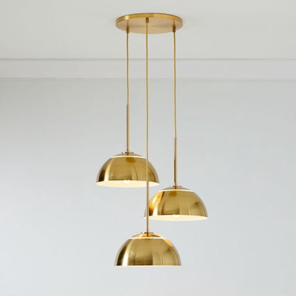 Parvion Modern Adjustable 3-Head Sculptural Metal Pendant Light