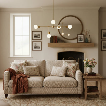 Mobilux Line 5 Light Chandelier - Modern Ceiling Hanging Lamp for Dining Room