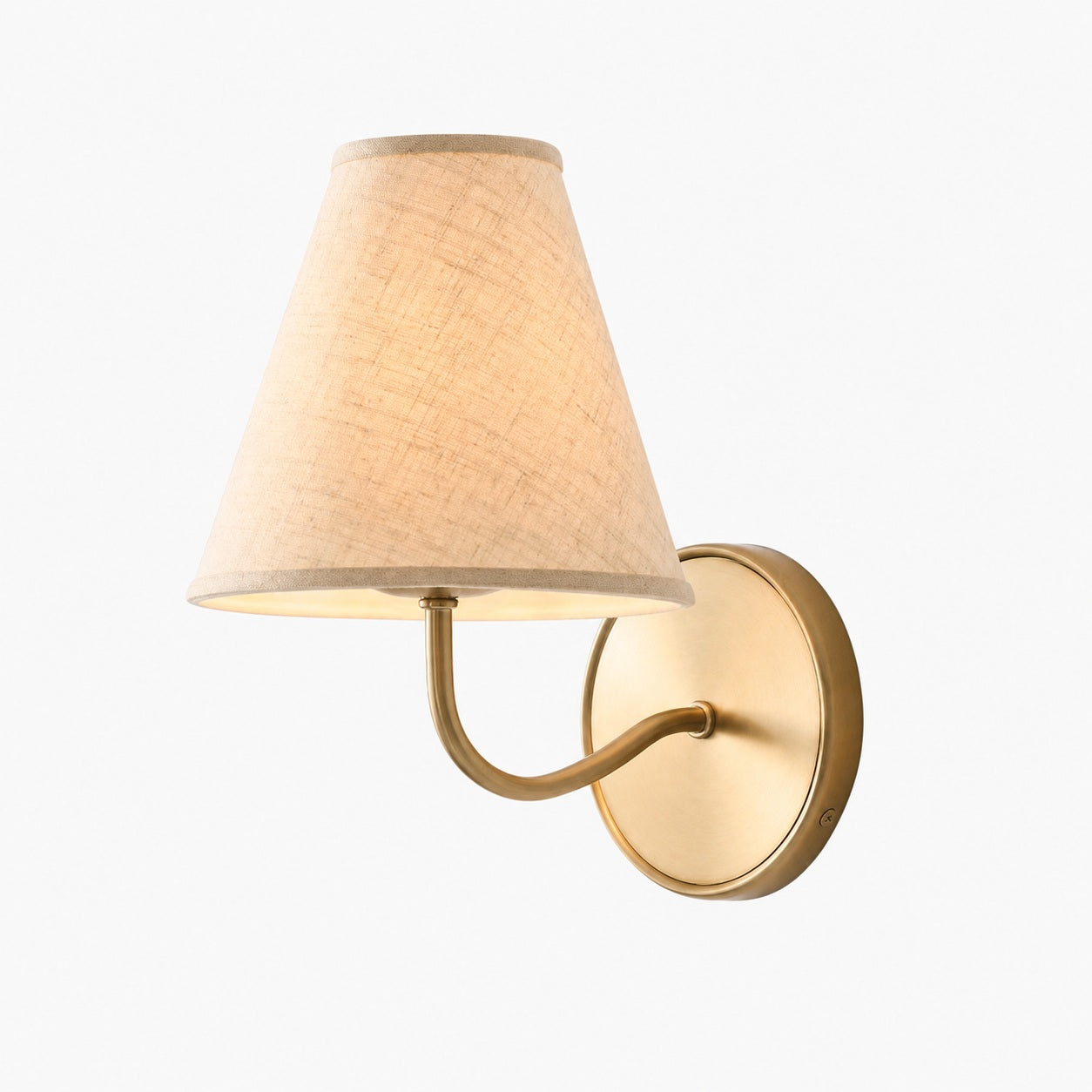 Fibura Zeitlose Wandleuchte mit Leinen Schirm - Minimalistisches Design für stilvolle Innenräume