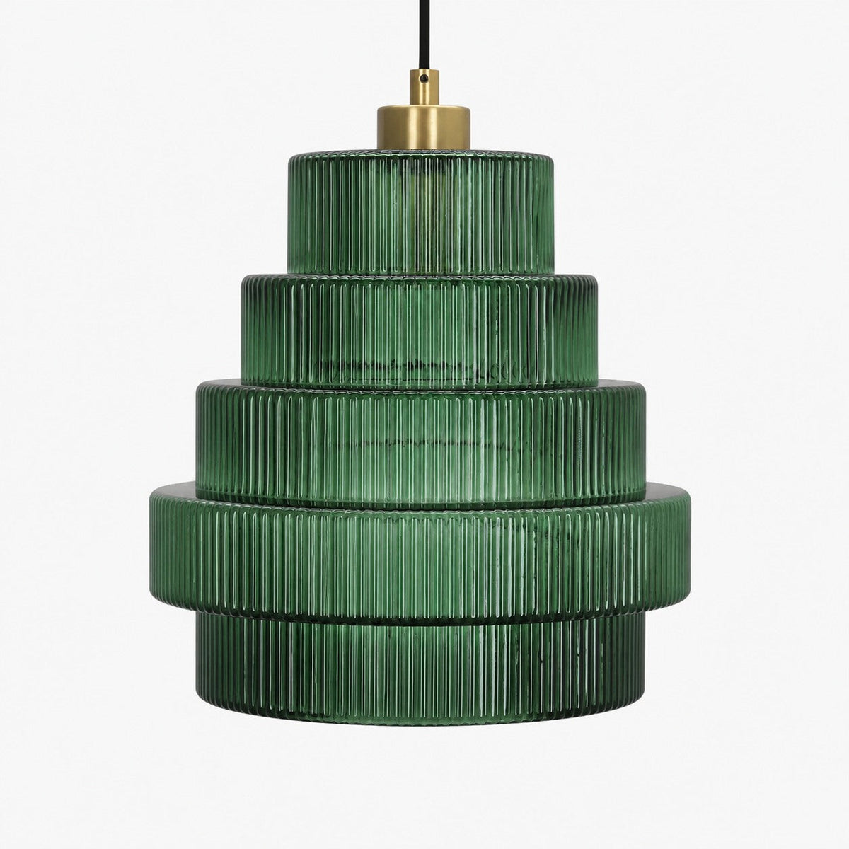 Kaleon Retro Glass Pendant Light - Glass Accents Art Deco Design for Dining and Living Room Ambiance
