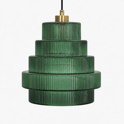 Kaleon Retro Glass Pendant Light - Glass Accents Art Deco Design for Dining and Living Room Ambiance
