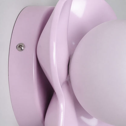 Florixa Blooming Flower Wall Sconce - Plug-in and Hardwired Lamp for Bedroom Decor