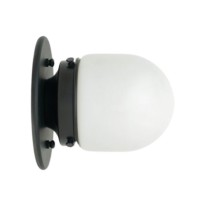 Opalume Glass Flush Mount Ceiling and Wall Light - Art Deco Small Globe Fixture