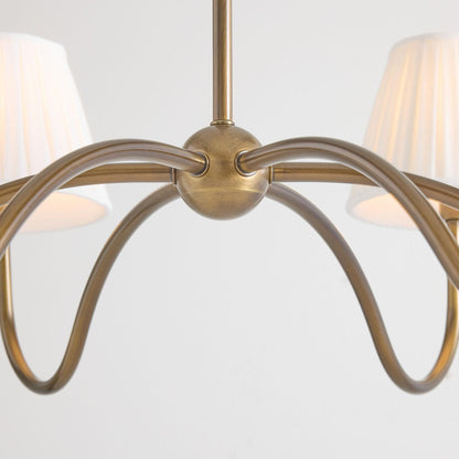 Luvora Modern Multi-Head Pleated Shade Chandelier - Stylish Fabric Ceiling Fixture