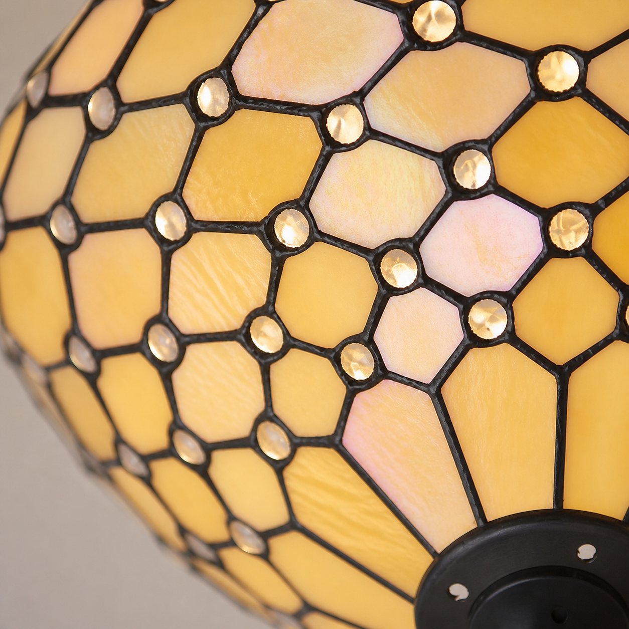 TF Pearl Handgefertigte Tiffany-Deckenleuchte – Art-Deco-Buntglasleuchte für Flur oder Wohnzimmer