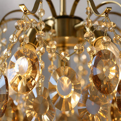 Vintage Sumptuous Teardrop Crystal Chandelier