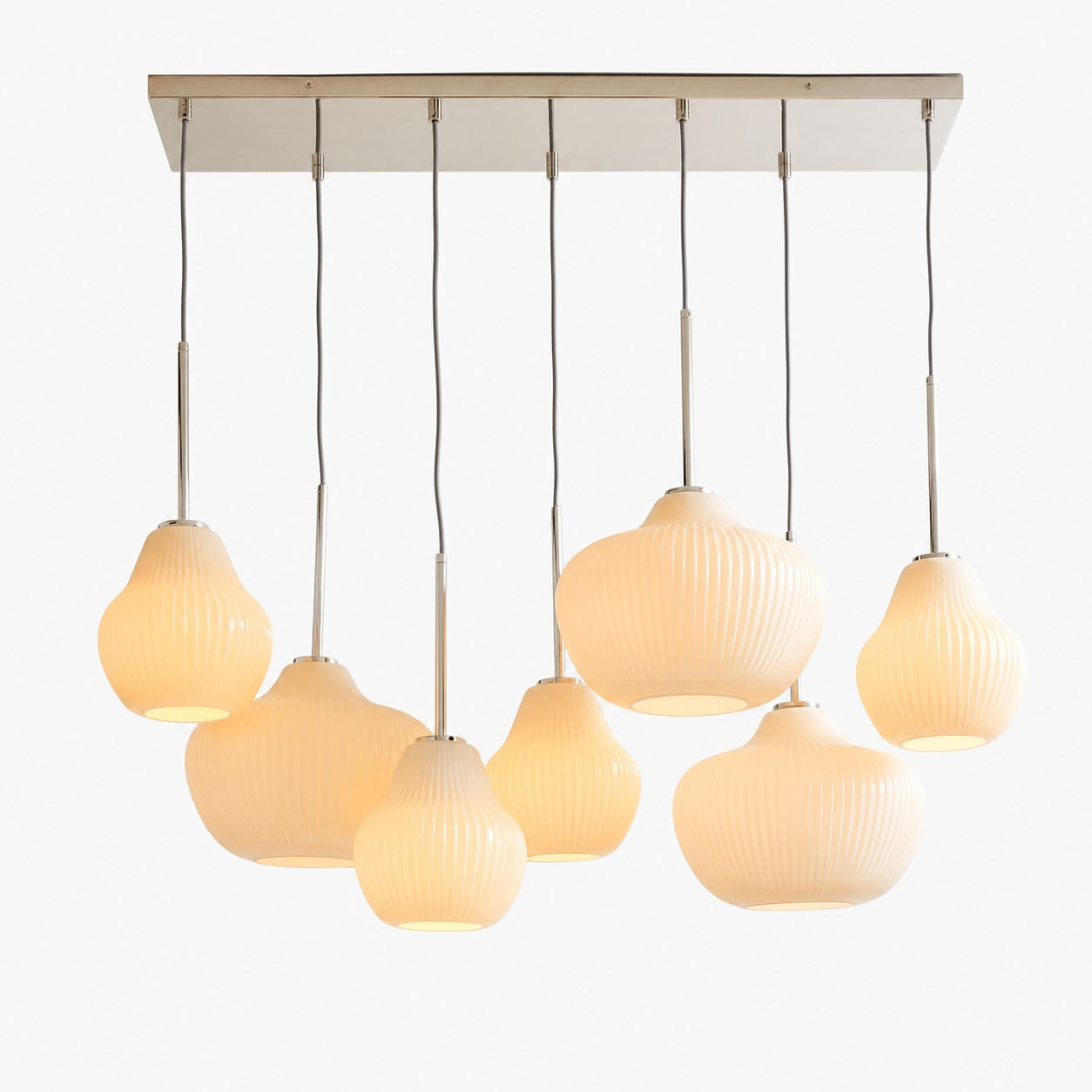 Rivrona Zeitgenössischer 7-flammiger Kronleuchter – Moderne Glasbeleuchtung für Esszimmer