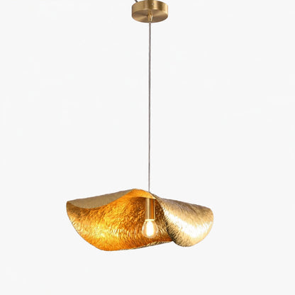 Hammered Brass Suspension Light