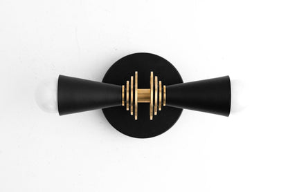 Pyralis Cone Art Deco Wall Light - Multi-Directional Sconce for Vanity or Wall