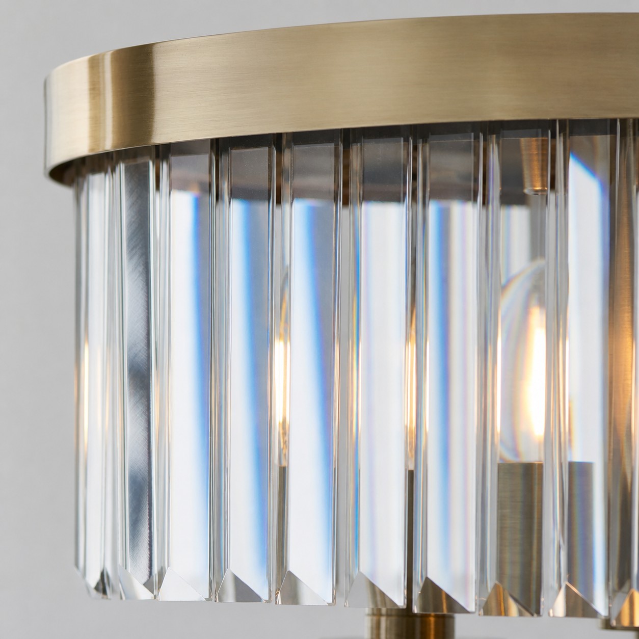 Beveline 4-Light Linear Ceiling Pendant With Cut Faceted Glass - Sleek Metal Frame For Dining
