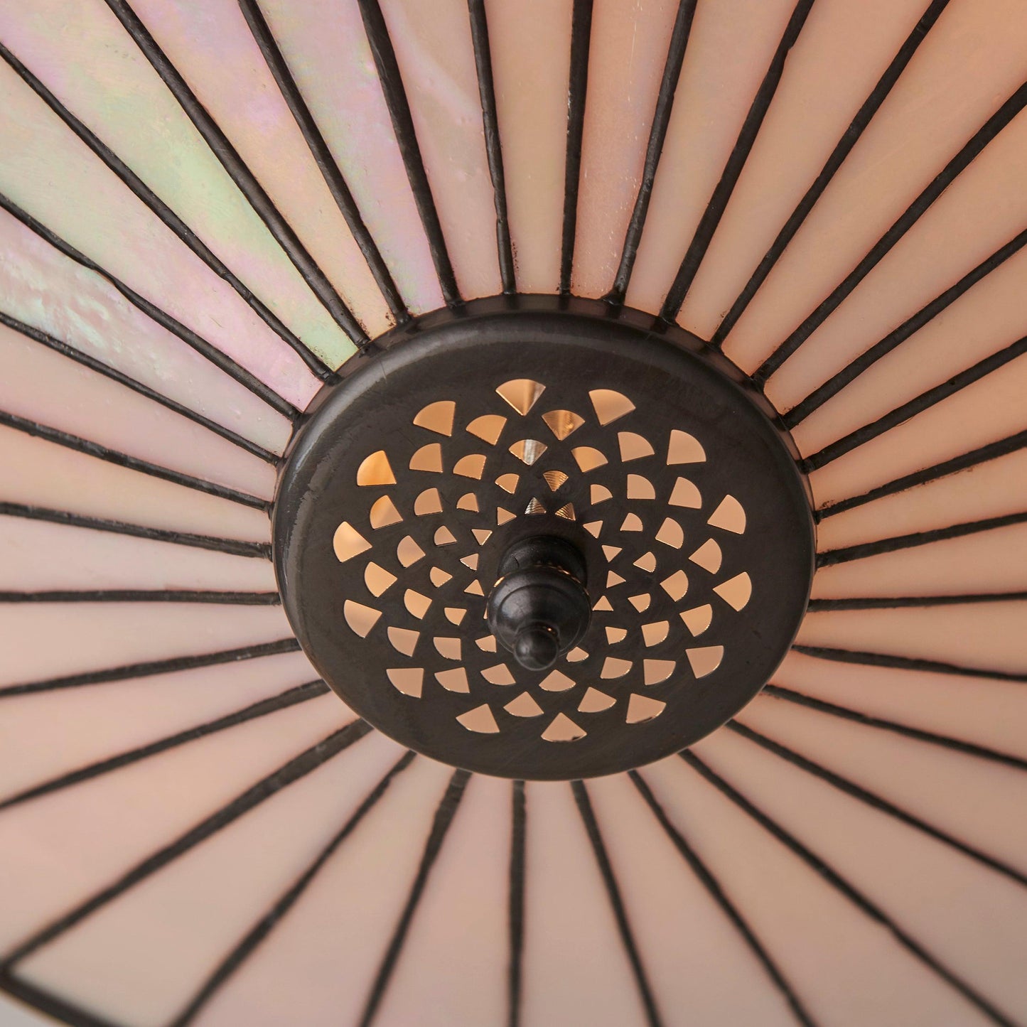 Fargo Tiffany Artistic Crystal Accents Ceiling Lamp for Living Room