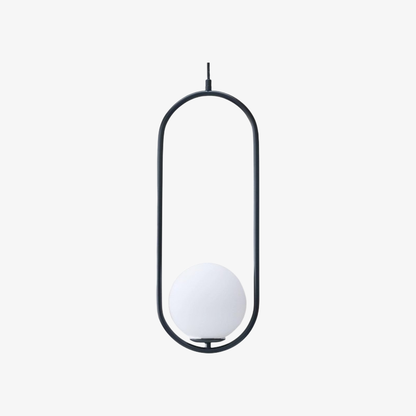 Halozen Modern Pendant Light - Soft Oval Profile Design Decorative Hanging Lamp for Living Room