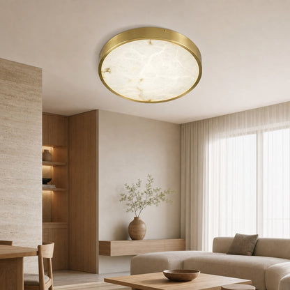 Geometric Alabaster Recessed Ceiling Light